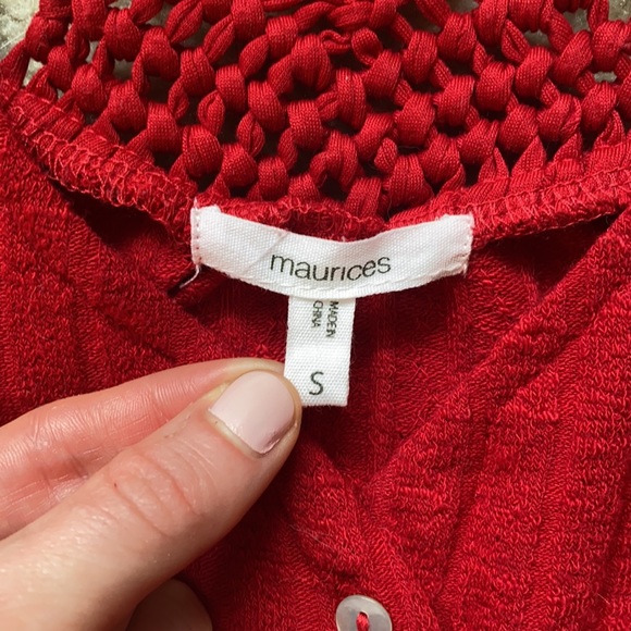 🛍️4/$30 Maurices red shirt/blouse - Picture 2 of 4